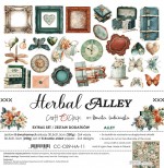 Extras to Cut Set – Alley – Herbal Alley, 30,5x31,5cm, mirror print, 250 gsm (8 sheets, 4 designs, 2x4 double-sided sheets + 2x bonus on the cover