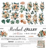 Extras to Cut Set – Flowers & More – Herbal Alley, 30,5x31,5cm, mirror print, 250 gsm (4 sheets, 2 designs, 2x2 double-sided sheets + 2x bonus on