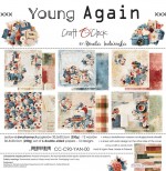 Paper Collection Set 30,5x30,5cm Young Again, 250 gsm (6 double-sided sheets, 12 designs, bonus design 30,5x30,5 cm on the cover)