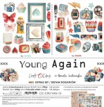 Extras to Cut Set – MIX – Young Again, 30,5x31,5cm, mirror print, 250 gsm (8 double-sided sheets, 8 designs, all Young and Again sheets + 3x bonus