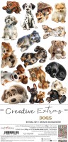 Creative Extras Set 04 – Dogs,15,75x30,5cm, mirror print, 250 gsm (18 sheets, 9 designs, 2x9 double-sided sheets + 2x bonus on the cover)