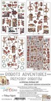 Extras to Cut Special Set Robots Adventures, 15,5x30,5cm, mirror print, 190 gsm (12 sheets, 6 designs, 2x6 double-sided sheets + bonus design on the cover)
