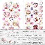 Digi Label Set - Universal, In Love, 15,5x30,5cm (6 sheets, 2 designs, 2x3 one-sided sheets, 250g) (clr 20)
