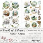 Digi Label Vacation Set Trail Of Silence, 15,5x30,5cm (6 sheets, 2 designs, 3x2 one-sided sheets, 250g)