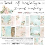Paper Collection Set 20,3x20,3cm Scent of Nostalgia, 190 gsm (24 sheets, 12 designs, 4x6 double-sided sheets + bonus design on the cover)