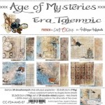 Paper Collection Set 20,3x20,3cm Age Of Mysteries, 190 gsm (24 sheets, 12 designs, 4x6 double-sided sheets + bonus design on the cover)