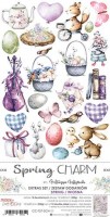 Extras to Cut Set – Spring – Spring Charm, 15,5x30,5cm, mirror print, 250 gsm (12 sheets, 6 designs, 2x6 double-sided sheets + bonus design on the cover)