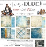 Paper Collection Set 30,5x30,5cm Hey, Dude!, 250 gsm (6 double-sided sheets, 12 designs, bonus design 30,5x30,5 cm on the cover)