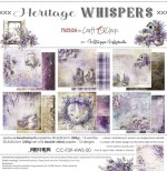 Paper Collection Set 30,5x30,5cm Heritage Whispers, 250 gsm (6 double-sided sheets, 12 designs, bonus design 30,5x30,5 cm on the cover)