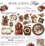 Extras to Cut Set – Cinema – Silver Screen Magic, 30,5x31,5cm, mirror print, 250 gsm (8 sheets, 4 designs, 2x4 double-sided sheets + 2x bonus on th
