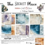 Basic Paper Set 20,3x20,3cm The Secret Place, 250 gsm (24 sheets, 12 designs, 4x6 double-sided sheets +4x bonus design on the cover)