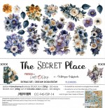 Extras to Cut Set – Flowers & More – The Secret Place, 30,5x31,5cm, mirror print, 250 gsm (4 sheets, 2 designs, 2x2 double-sided sheets + 2x bonus