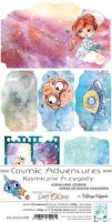 Junk Journal Set Creative Young - Cosmic Adventures, 15,5x30,5cm, 250 gsm (12 sheets, 6 designs, 2x6 double-sided sheets + bonus design on the cover)