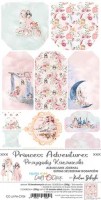 Junk Journal Set Creative Young - Princess Adventures, 15,5x30,5cm, 250 gsm (12 sheets, 6 designs, 2x6 double-sided sheets + bonus design on the cove
