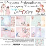 Paper Collection Set 20,3x20,3cm Creative Young - Princess Adventures, 190 gsm (24 sheets, 12 designs, 4x6 double-sided sheets + bonus design on the cover)