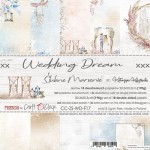 Paper Collection Set 20,3x20,3cm Wedding Dream, 190 gsm (18 sheets, 10 designs, 3x5 double-sided sheets + 3x design on the cover)