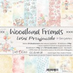 Paper Collection Set 20,3x20,3cm Woodland Friends, 190 gsm (24 sheets, 12 designs, 4x6 double-sided sheets + bonus design on the cover)