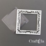 Chipboard Shaker with a foil window 0409 (approx. 11x11cm x 0,15cm; window 8x8cm)