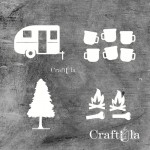 Set of Chipboard Camping (from 8x5,5 to 2,5x2x0,15cm)