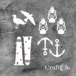 Set of Chipboard Seaside 1 (largest 9x4x0,15cm)