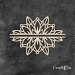 Chipboard Mandala 0871 (2 halves, approx. 9x3cm x0,15cm each)