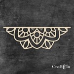 Big Chipboard Mandala 0877 (2 halves, aprox. 15x5cm x0,15cm each)