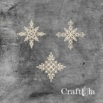 Set of Chipboard Snowflakes 0941 (dia 9cm each)