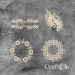 Set of Chipboard Christmas with borders 1229 (height/lenght around 12cm each)