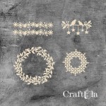 Set of Chipboard Christmas with borders 1236 (height/lenght around 9,5-9cm each)