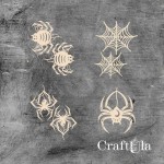 Set of Chipboard the Spiders 1 ( largest 7x5,5x0,15cm)