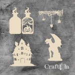 Set of Chipboard the Halloween 2 ( largest 8x6x0,15cm)
