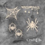 Set of Chipboard the Spiders 4 ( largest 9x4x0,15cm)