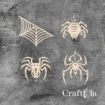 Set of Chipboard the Spiders 5 ( each around 6x6,15cm)