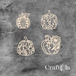 Set of Chipboard Pumpkins 3 ( each around 6x6x0,15cm)