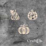Set of Chipboard Pumpkins 6 ( each around 5,5x5,5x0,15cm)