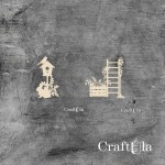 Set of Chipboard Garden (2 pcs, largest 7x7x0,15cm)