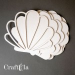 Chipboard album base Seashell 1 Large (cover + 5 pages 25x25x0,15cm)