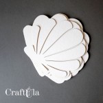 Chipboard album base Seashell 2 Small (cover + 5 pages 15x15x0,15cm)