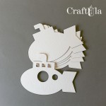 Chipboard album base Submarine Large (cover + 5 pages 25x25x0,15cm)