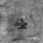 Mirrored silver plexiglass number – 4 (3 pcs, 4x5cm)
