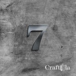 Mirrored silver plexiglass number – 7 (3 pcs, 4x5cm)
