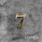Mirrored gold plexiglass number – 7 (3 pcs, 4x5cm)