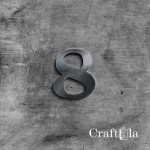 Mirrored silver plexiglass number – 8 (3 pcs, 4x5cm)