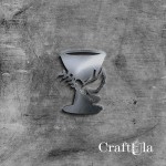 Mirrored silver plexiglass Communion chalice 61 (2 pcs, 3x7cm)