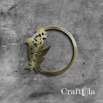 Mirrored gold plexiglass Wreath 84 (1 pcs, dia 6,5 cm)