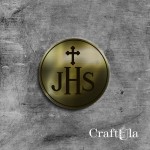 Mirrored gold plexiglass IHS 94 (2 pcs, 6x6cm)