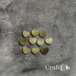 Mirrored gold plexiglass Mini Hearts (10 pcs, 1,5x1,5cm)