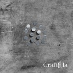 Mirrored silver plexiglass Mini Dots (15 pcs, 1x1cm)