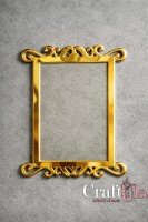 Mirrored gold plexiglass Frame 132 (1 pcs, 9x7,5cm)