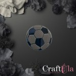 Mirrored silver plexiglass Football Ball (2 pcs, 5x5cm)